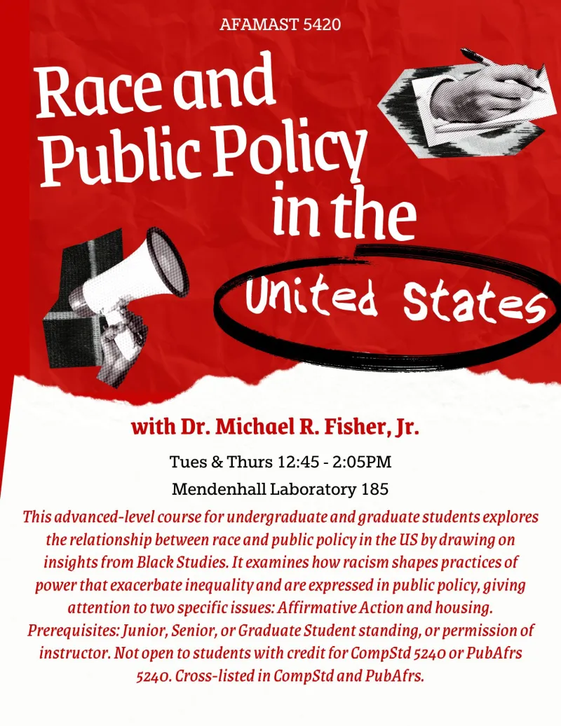 AFAMAST 5420 Race and Public Policy in the US Flyer