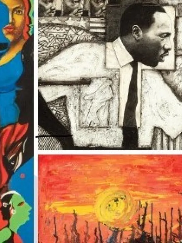 This is a collage of multiple individuals and sunset.